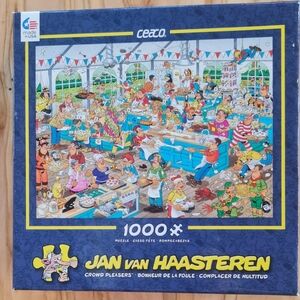 Jan van Haasteren 1000 Piece Puzzle CLASH OF THE BAKERS 2015 EUC Collectible